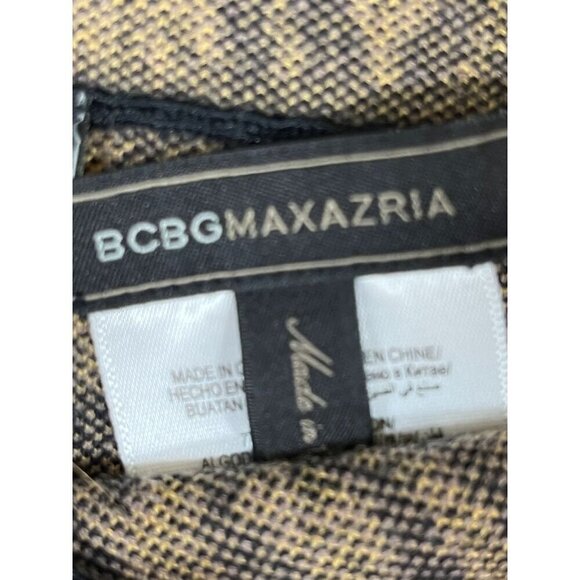 BCBG Animal Print Edgy Skirt L Brown Preppy Old Money Classic Leopard Urban Chic - Picture 3 of 13